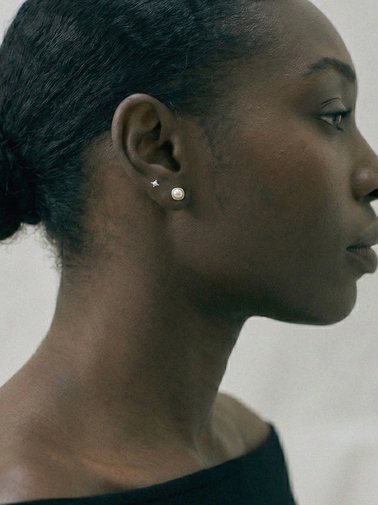 Silver Tide Ear Studs